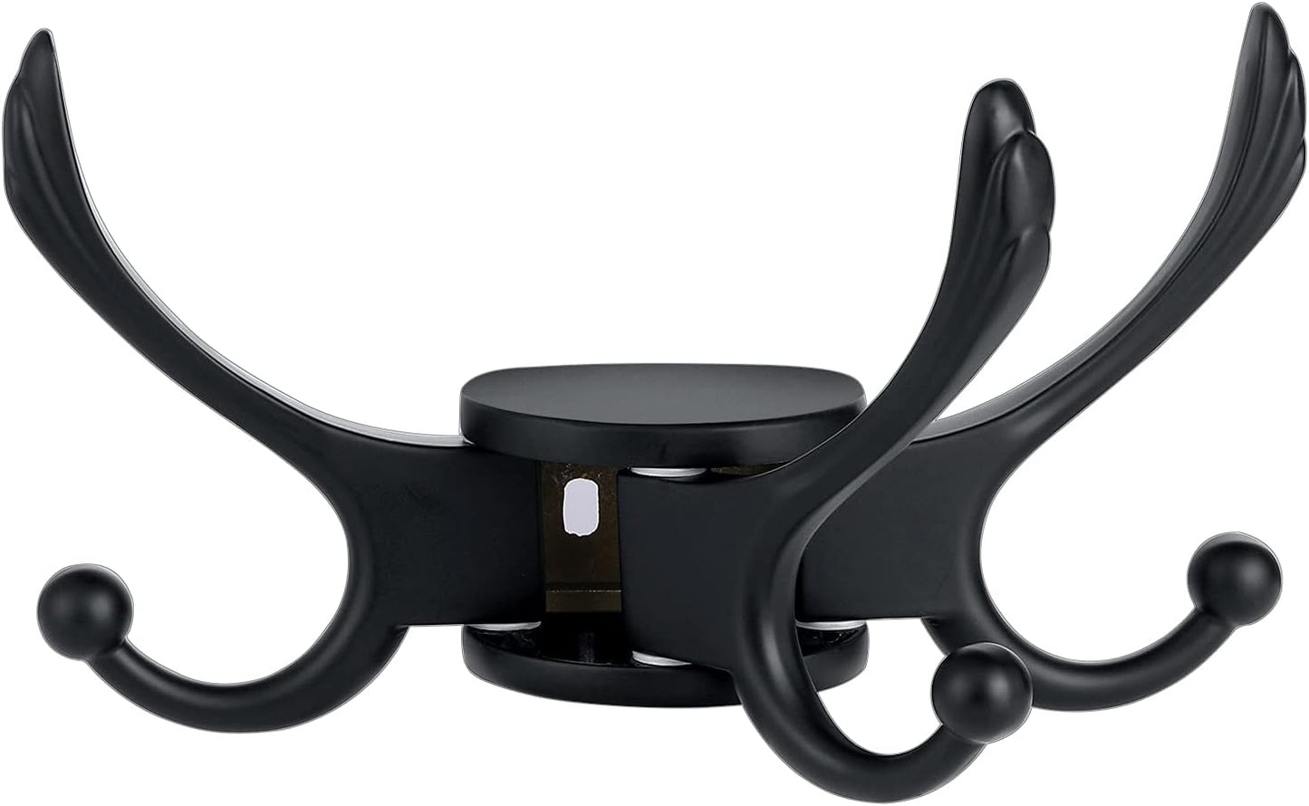 Swivel Coat Hook 2 Pack Heavy Duty Space Saving Towel Rope Hook Wall Mount Triple Swing Arms for RV Bathroom Kitchen Garage,Matt Black