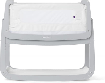 SnuzPod 4 Rocking Baby Bassinet Bedside Sleeper - Lightweight, Portable Bedside Bassinet, Lift Off Crib, Zip Down Wall, 3D Breathable Mattress, 6 Height Settings and Comfort Incline Mode, Dove