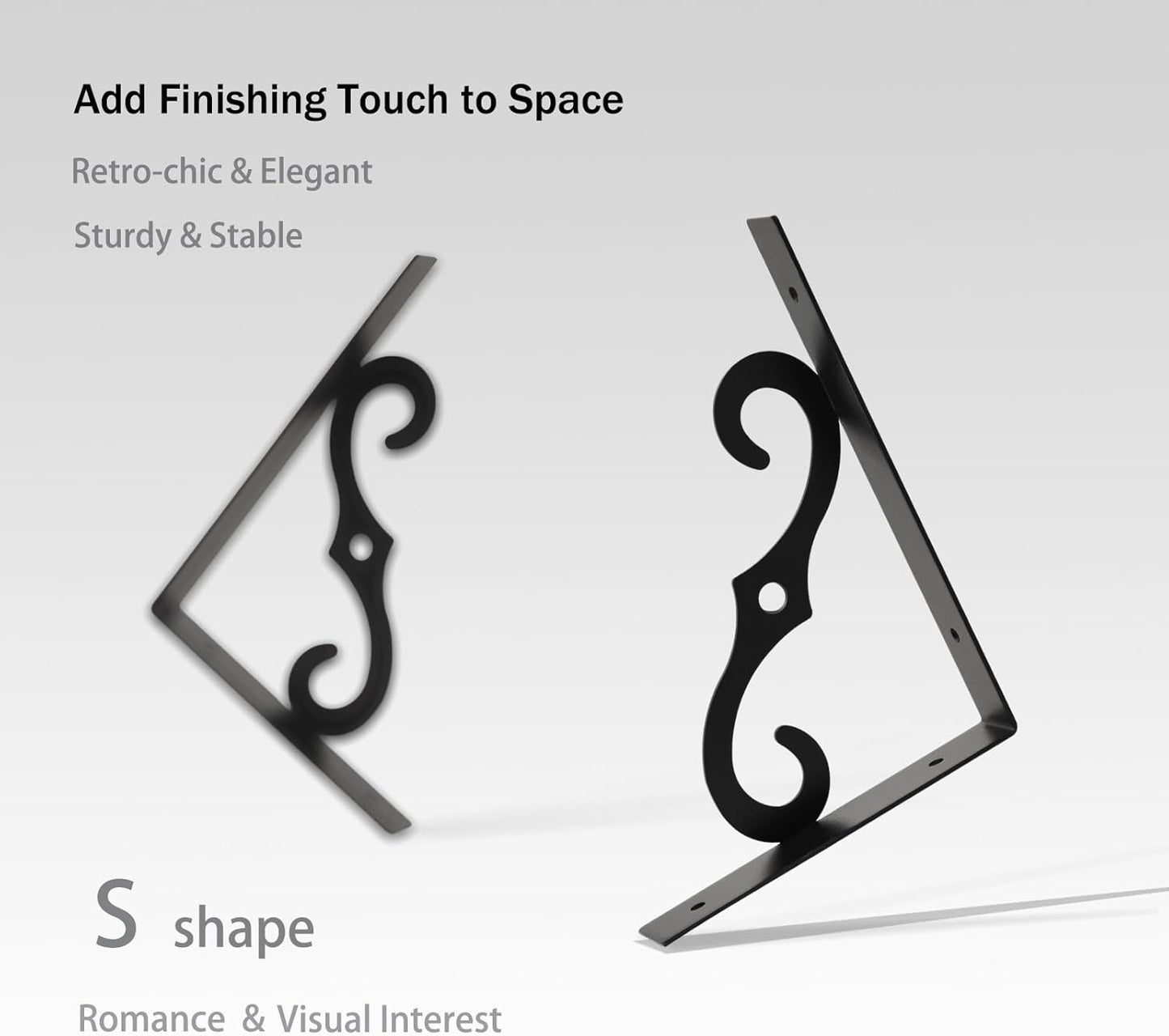 DINZI LVJ Long Wall Shelves, 31.5 Inch Large Floating Shelves Set of 2, Wide Display Shelf Wall Mounted with Brackets, Easy Hanging for Living Room, Toilet, Office, Bedroom, Gray Wash