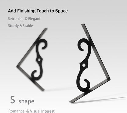 DINZI LVJ Long Wall Shelves, 31.5 Inch Large Floating Shelves Set of 2, Wide Display Shelf Wall Mounted with Brackets, Easy Hanging for Living Room, Toilet, Office, Bedroom, Espresso