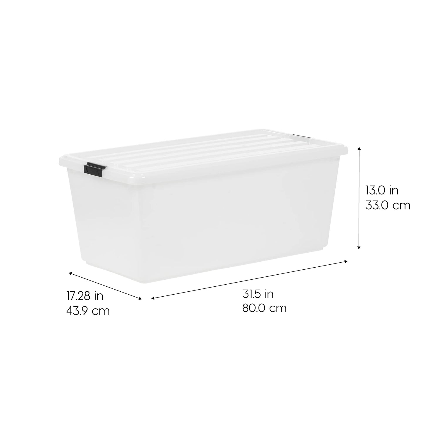 IRIS USA 4-Pack 91 Qt Stackable Storage Bins with Lids, Pearl