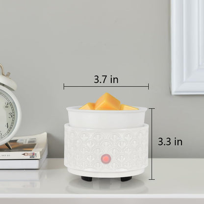 kobodon Ceramic Wax Melt Warmer - 3-in-1Electric Wax Warmer-Fragrance Candle Burner for Scented Wax Tarts and Essential Oils - Wax Melts as Gifts for Moms Grandma Women Girls（White）…