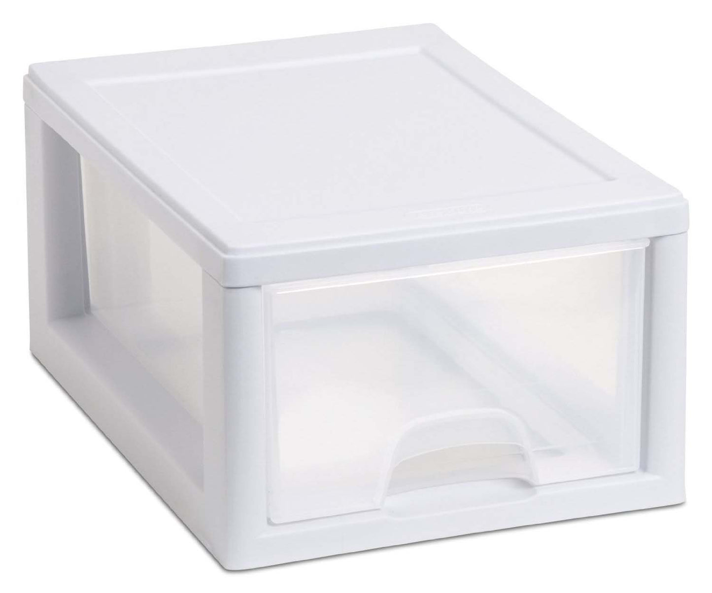 Sterilite 6 Qt Stacking Drawer, Clear Plastic Storage Organizer, 6 Pack