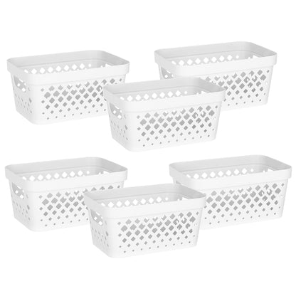 Glad Plastic Baskets for Organizing, Set of 6 | Pantry Storage for Under Counter, Linen Closet, and