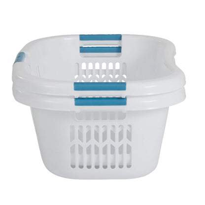 Rubbermaid Laundry Basket XL Hip-Hugger Basket 2.1-Bushel White Laundry