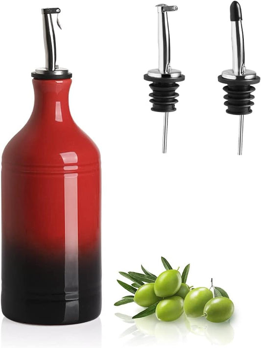 Sweejar Ceramic Olive Oil Dispenser Bottle, Opaque Oil Cruet Protects Oil to Reduce Oxidation