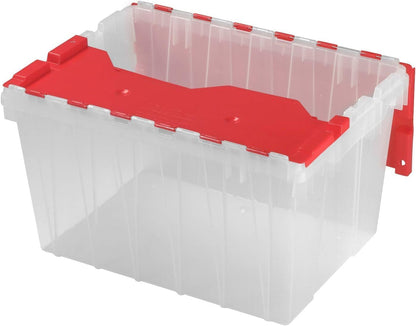 Akro-Mils KeepBox 12 Gallon Storage Container, Nesting and Stackable Plastic Storage Box with Lid