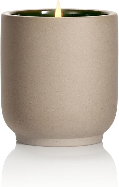 Homecourt Luxury Scented Candle, 60-Hour Burn Time, Soy Wax Blend & Organic Cotton Wick, Kiln-Fired Reusable Ceramic Vessel, Cocomoi, 8 oz