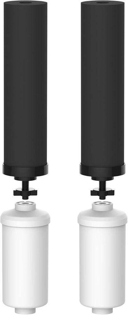 Waterdrop NSF/ANSI 42&372 Standard Gravity Water Filter, Replacement for Berkey® BB9-2® Black Filters & PF-2® Fluoride Filters, Berkey® Gravity Water Filter System and Waterdrop King Tank Series