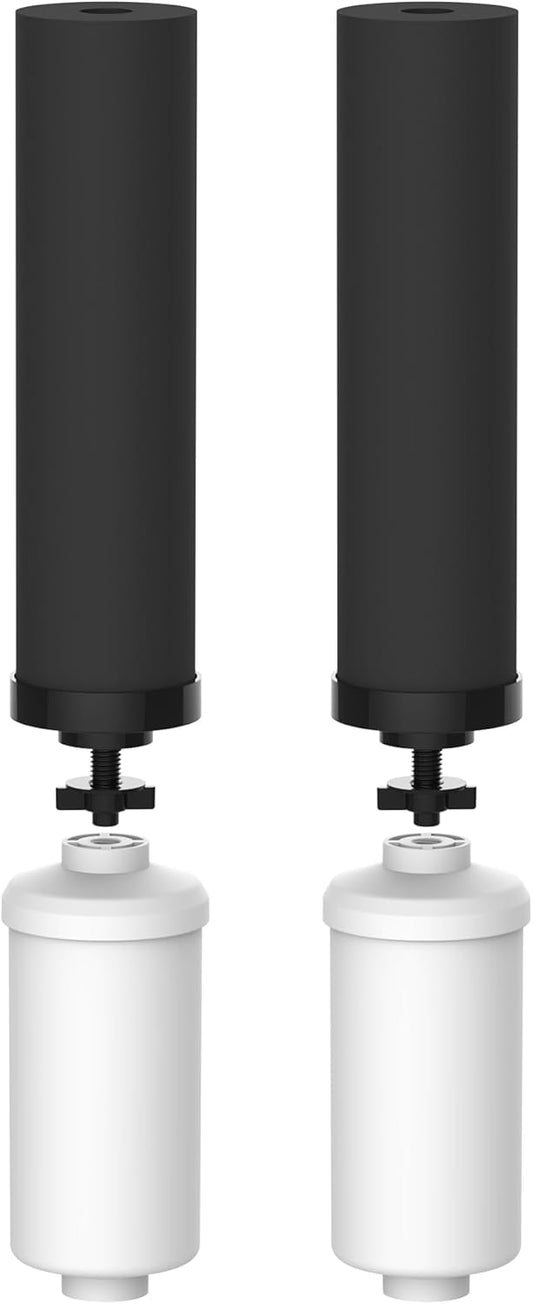 Waterdrop NSF/ANSI 42&372 Standard Gravity Water Filter, Replacement for Berkey® BB9-2® Black
