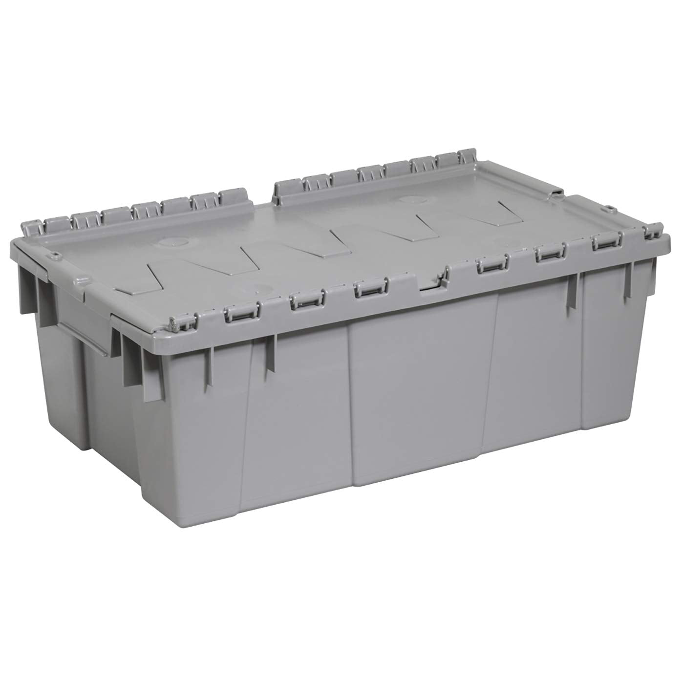 Buckhorn AR2012070201000 Industrial Plastic Storage Tote with Hinged Attached Lid, (20-Inch x