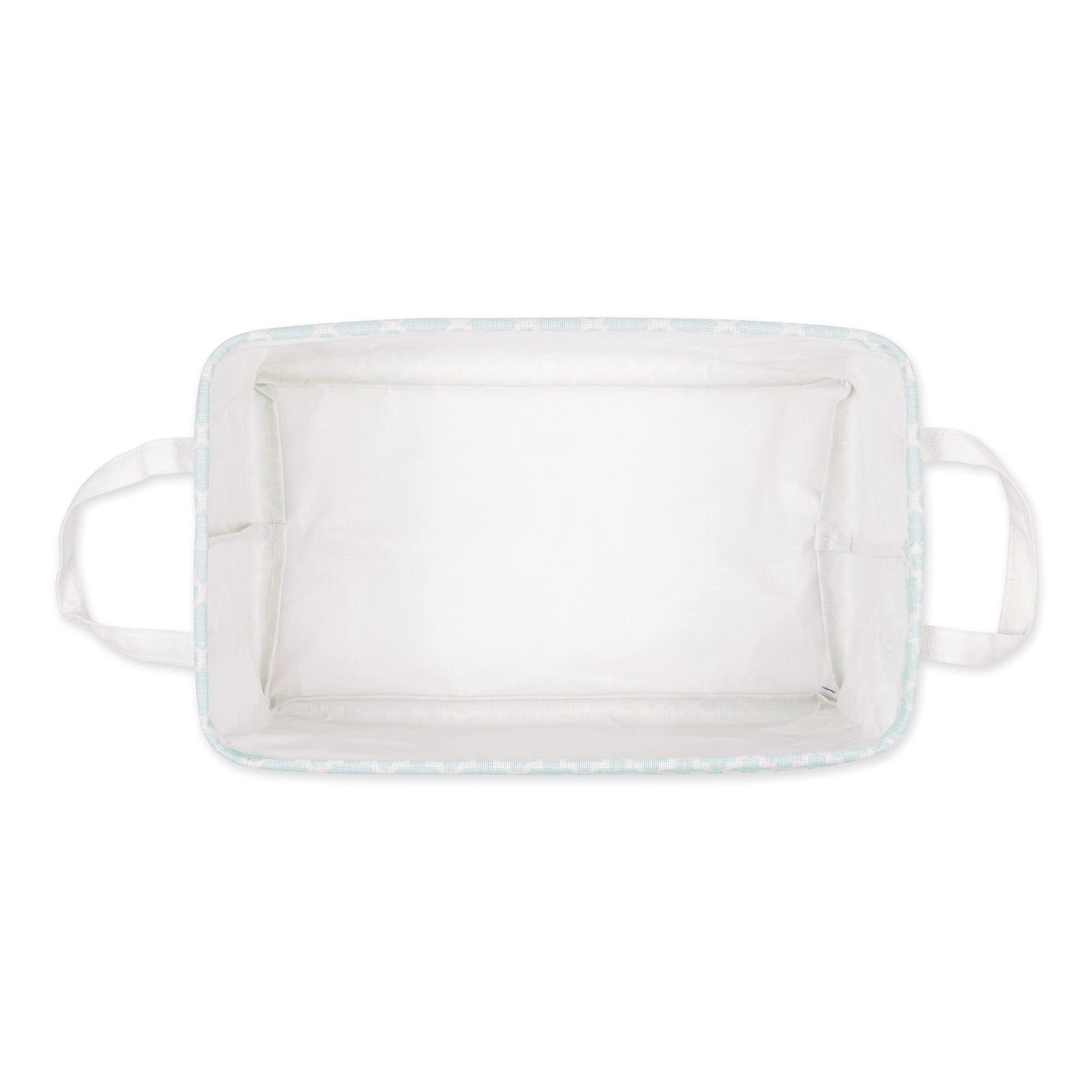 DII Laundry Storage Collection, PE Coated Collapsible Bin with Handles, Aqua Lattice, Large Set