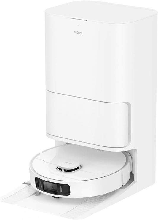 Mova S20 Ultra Robot Vacuum and Mop Combo with Dual Roller Brush, 8300Pa Suction, 140℉ Hot Water
