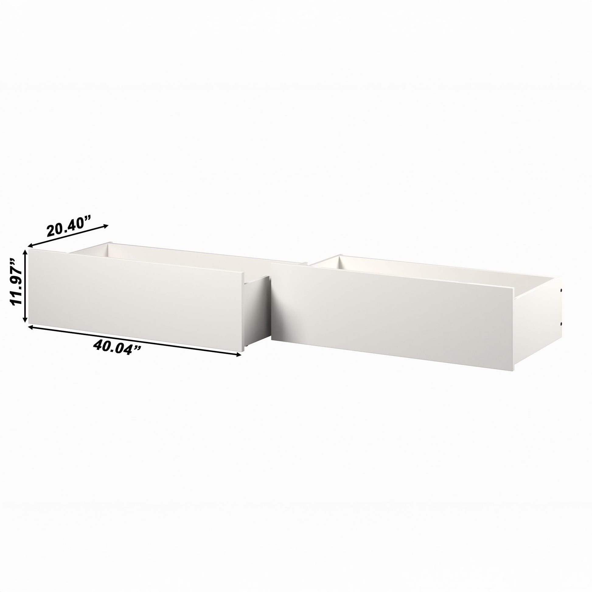 AFI Queen/King/Twin XL Under Bed Storage Drawers (Set of 2), White