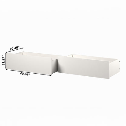 AFI Queen/King/Twin XL Under Bed Storage Drawers (Set of 2), White