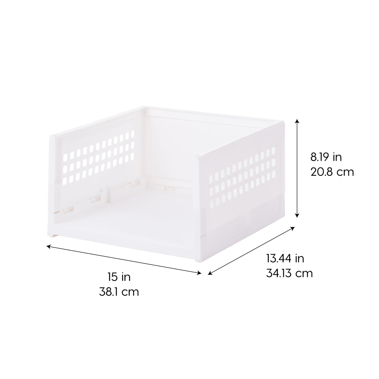 IRIS USA Modular Storage Organizer, 2 Pack, Made in USA, Collapsible
