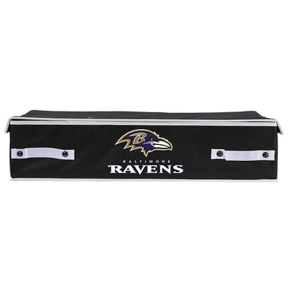 Franklin Sports Baltimore Ravens NFL Storage Bin - Under Bed Container - Folding Portable Bin for