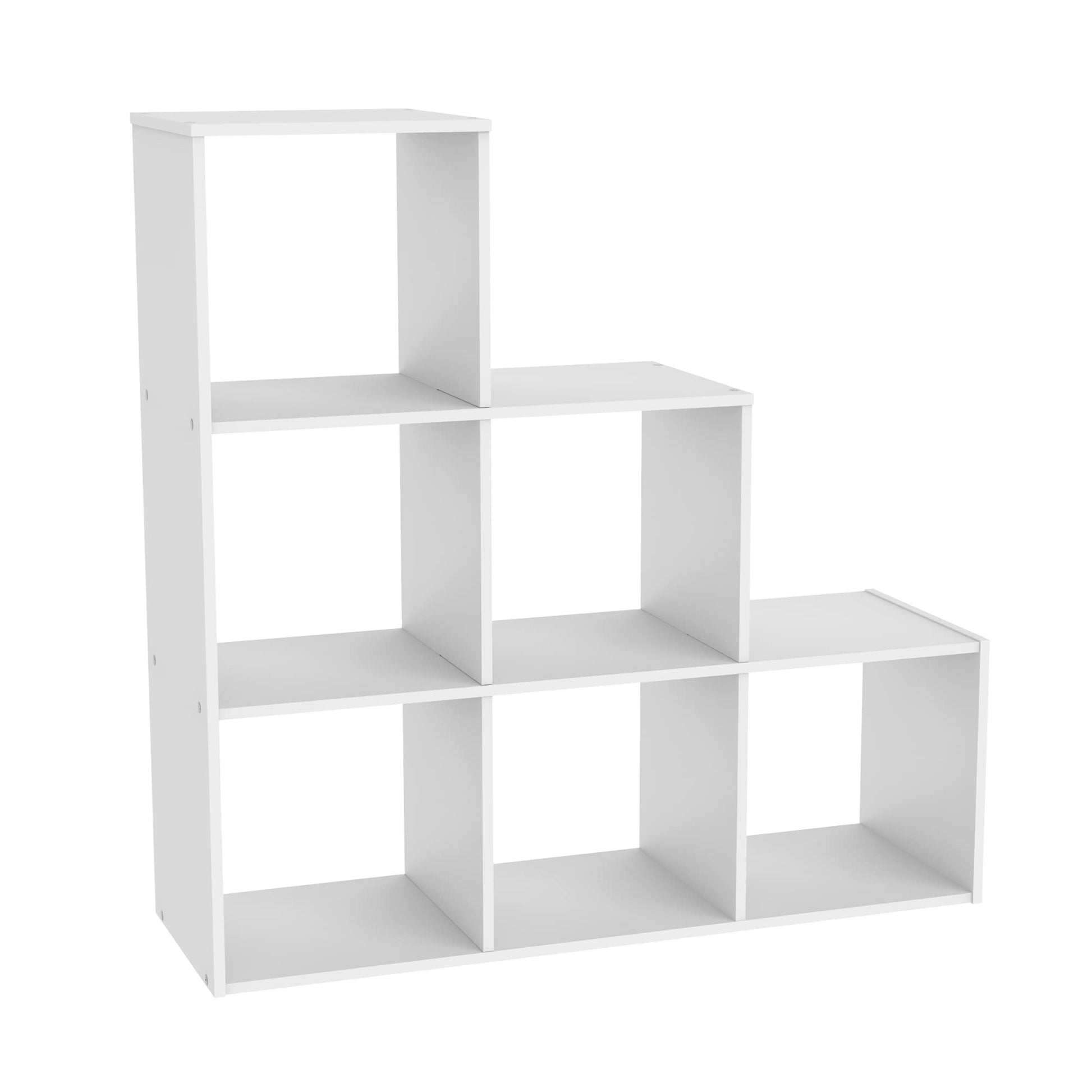 ClosetMaid Cubeicals 3-2-1 Cube Storage Shelf Organizer Bookshelf, 3 Tier, Steps, Corner Unit, Easy