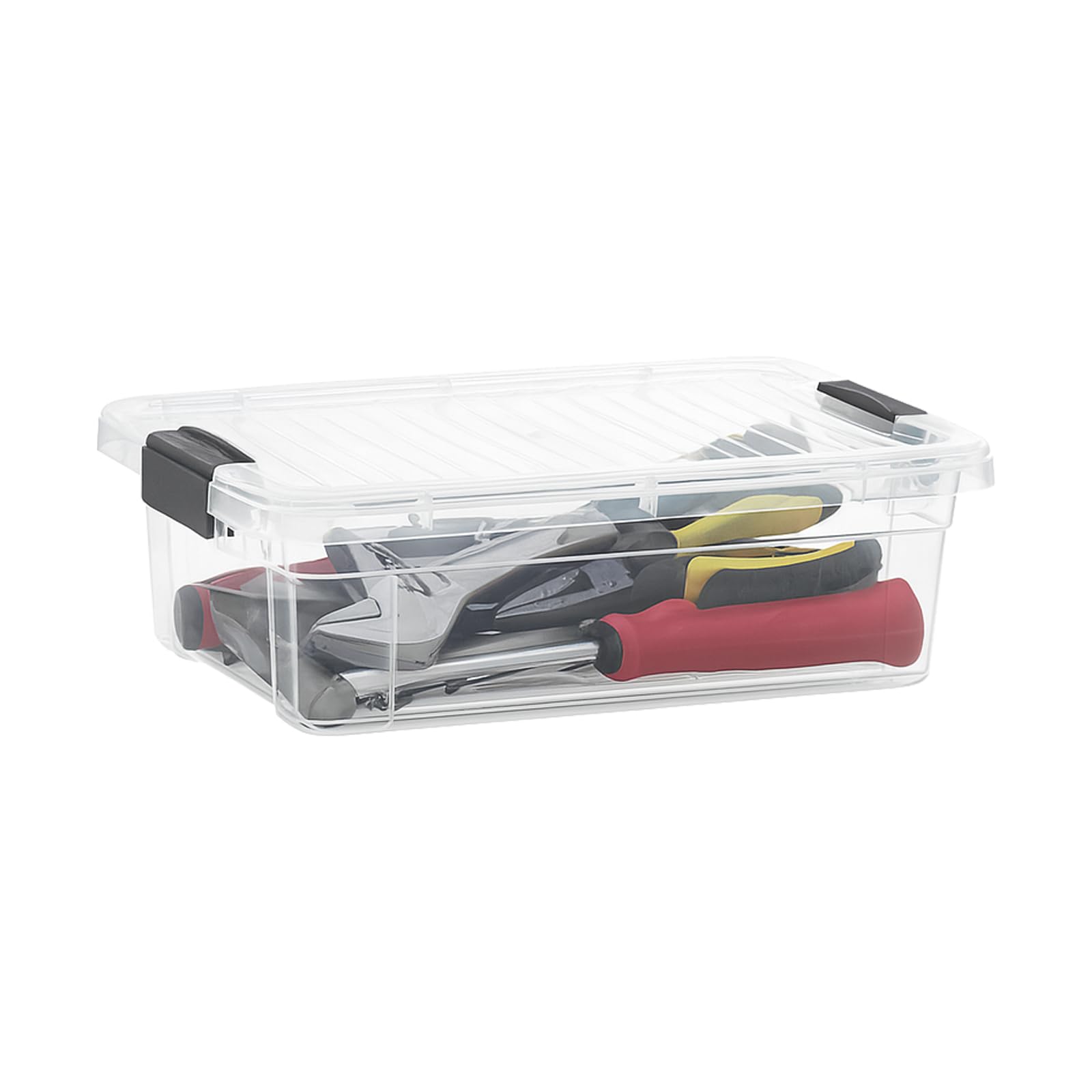 Superio Clear Plastic Storage Bins with Lid, 4.5 Quart Box, Organizing Containers, Stackable