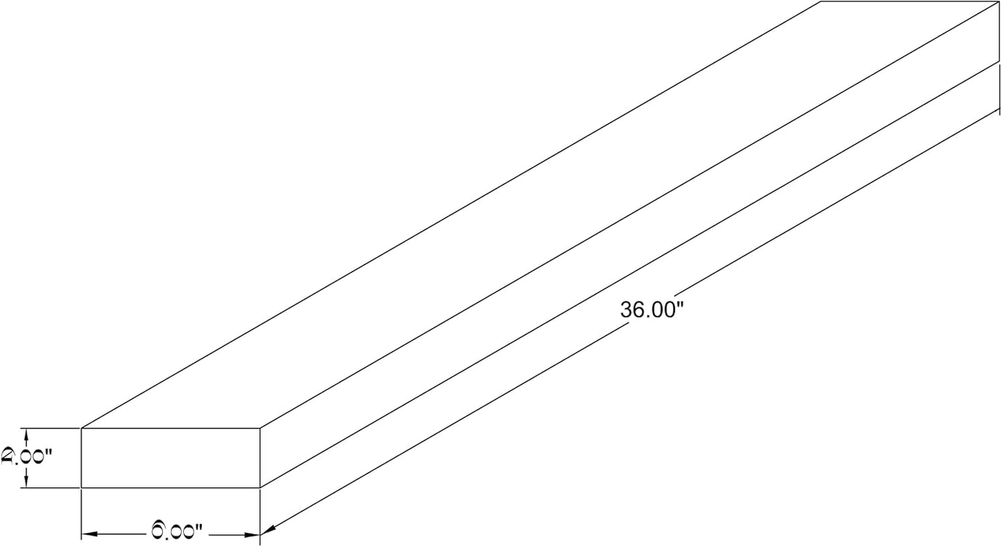 joelsantiques 36 Inch Wooden Floating Shelves for Wall - 36x6x2 in - Made of Natural Wood - Long Heavy Duty Rustic Wall Shelves for Bedroom - Perfect for Living Room, Kitchen - Grey - Gray