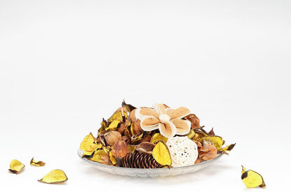 Potpourri Bowl Filler, Spring Pot pourri Dried Flower Vase Fill Mix, Home Decor Scented Dry Poporri, 3 Color Options Natural Flower Home Decor (Yellow)