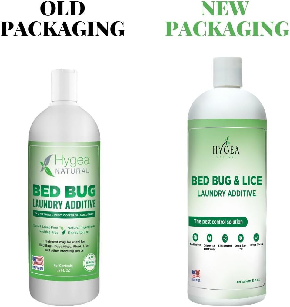 Lice and Bed Bug Laundry Additive - Environmentally Responsible, Odorless, and Stain-Free Liquid Laundry Treatment - Safe for Children and Pets - Any Water Temperature (32 Fl Oz)