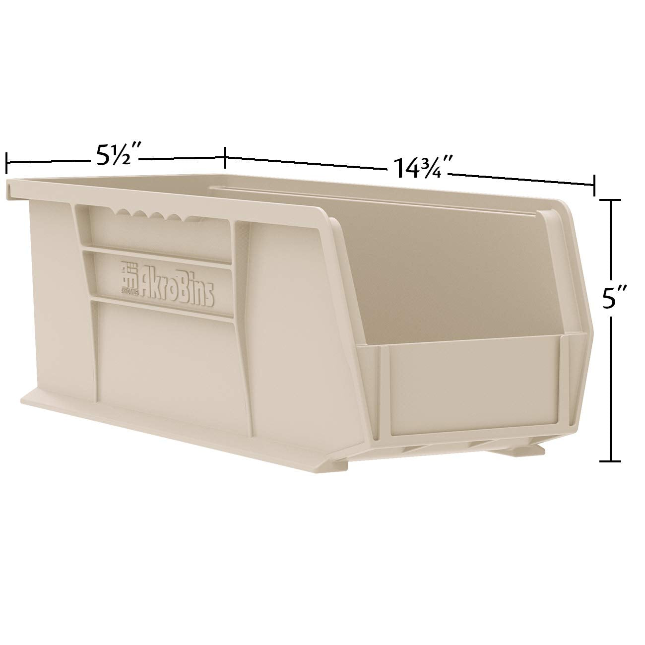 Akro-Mils 30234 AkroBins Plastic Storage Bins, 15"x5"x5", Blue, 12-Pack