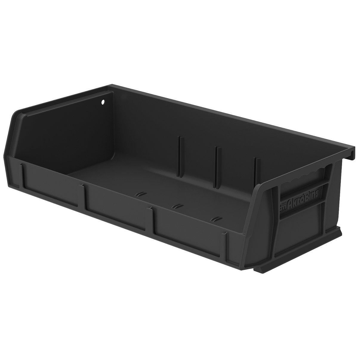 Akro-Mils 30232 AkroBins Plastic Storage Bins, 5"x11"x3", Black, 8-Pack