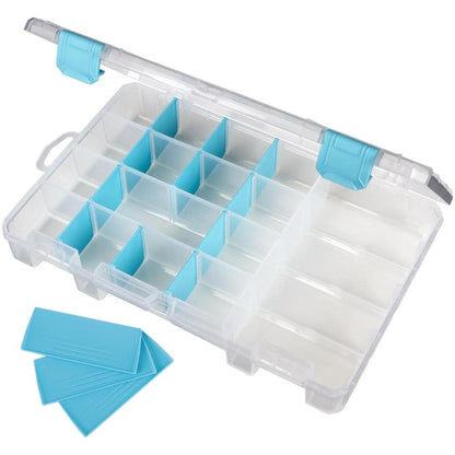 ArtBin 6944AG Medium Anti-Tarnish Box with 15 Removable Dividers, Jewelry & Craft Organizer, 1
