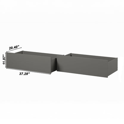 AFI Twin/Full Under Bed Storage Drawers (Set of 2), Grey