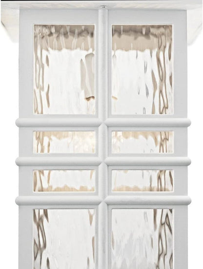 Kichler Beacon Square 17.5" 1 Light Outdoor Wall Light with Clear Hammered Glass in White