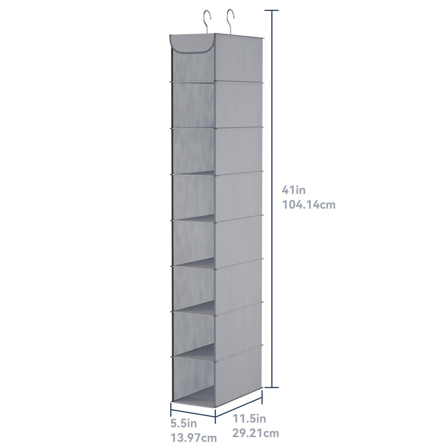 Whitmor Hanging Shoe Organizer, 8 Shelves-Hanging Closet Organizer, Hanging Shoe Rack for Small