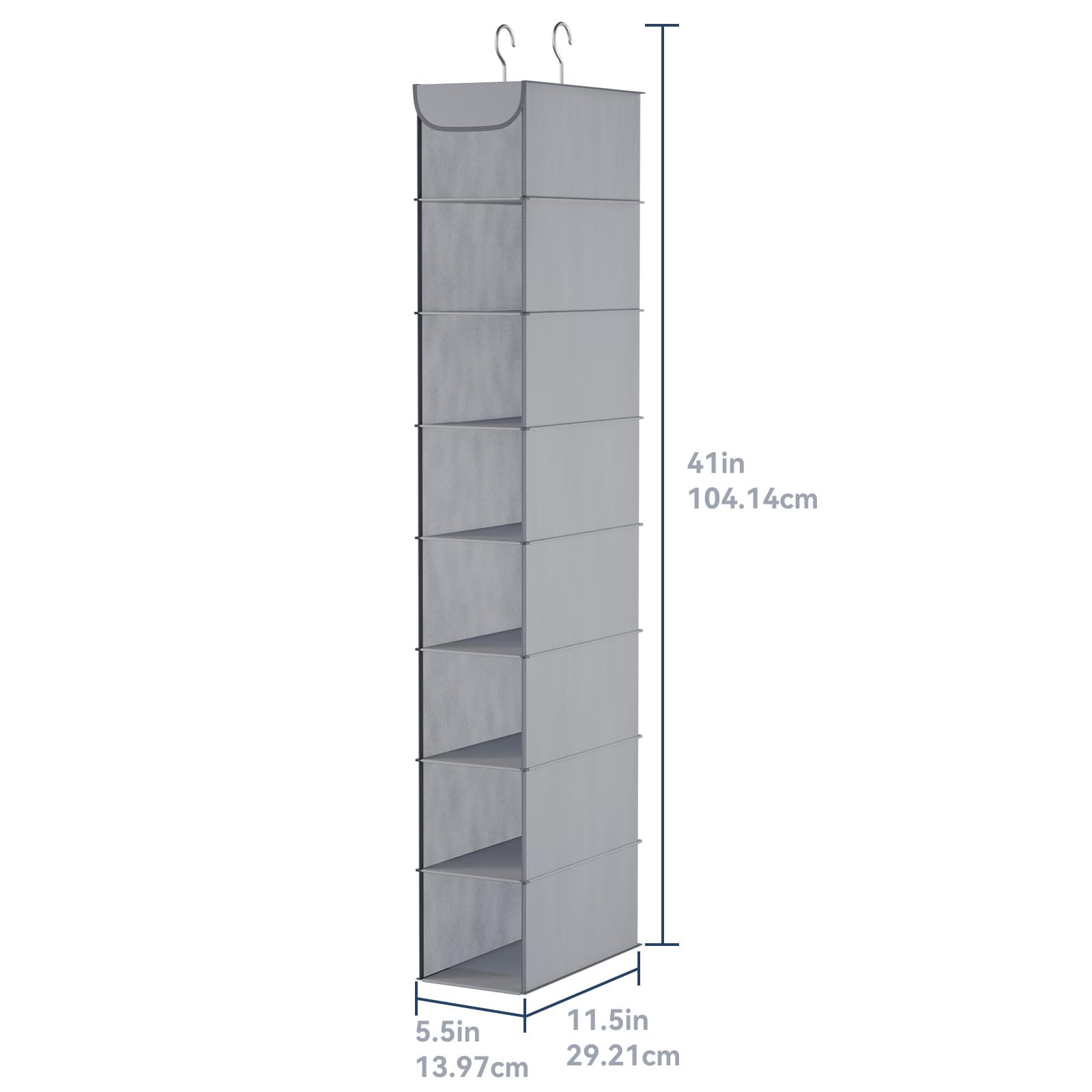Whitmor Hanging Shoe Organizer, 8 Shelves-Hanging Closet Organizer, Hanging Shoe Rack for Small