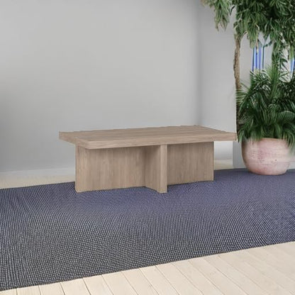 Henn&Hart Elna Coffee Table, 44" Wide,Grey