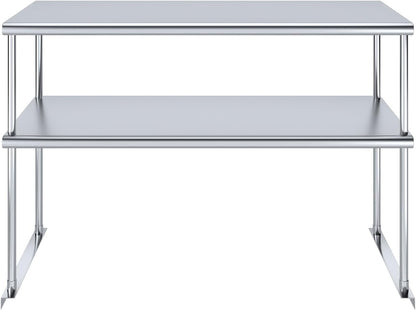 AmGood Stainless Steel Double-Tier Shelf | Work Table Overshelf | NSF Certified | Fits Over Tables | Many (48 in. Long x 18 in. Deep)