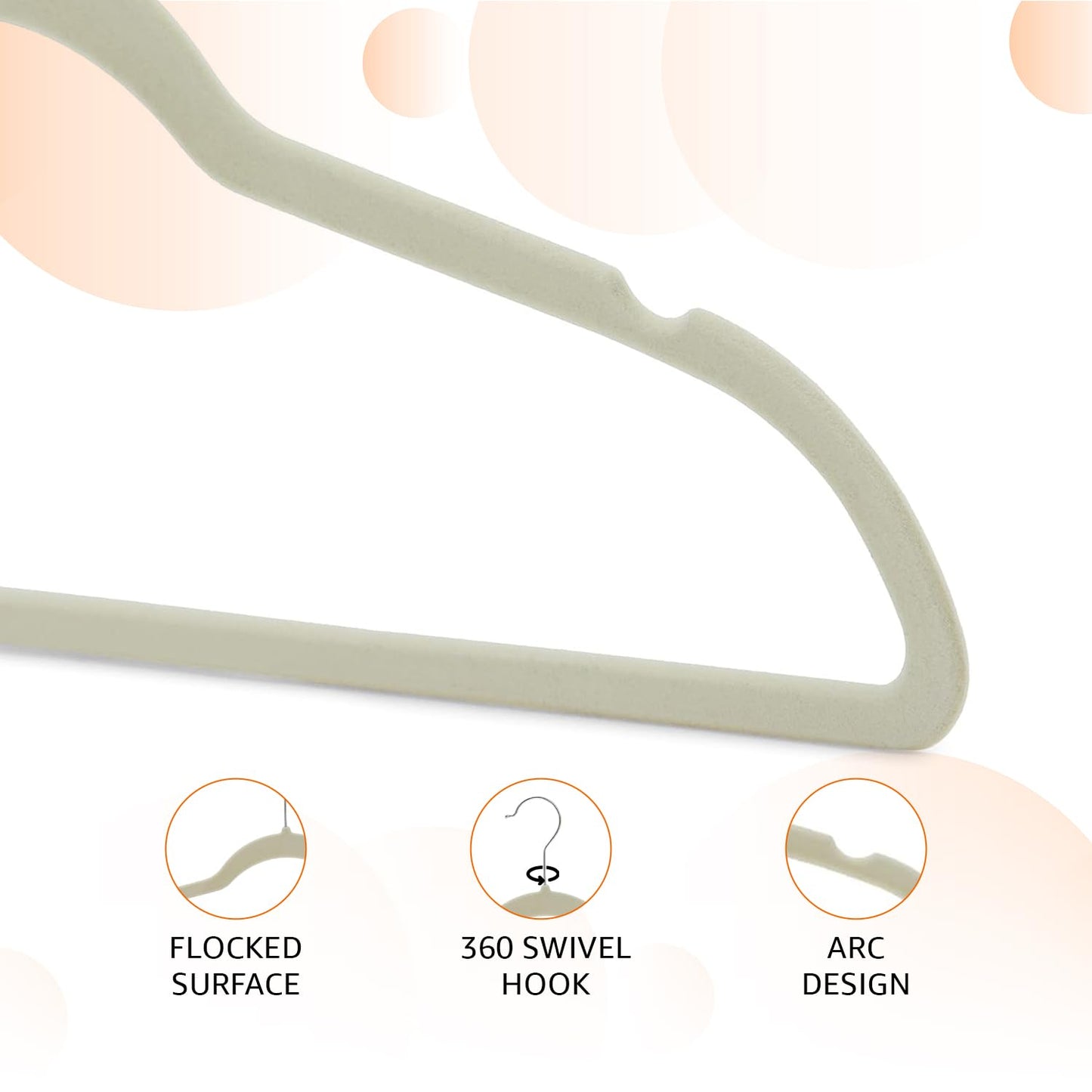 Amazon Basics Slim Velvet Non-Slip Space Saving Suit Clothes Hangers, Closet Organizer
