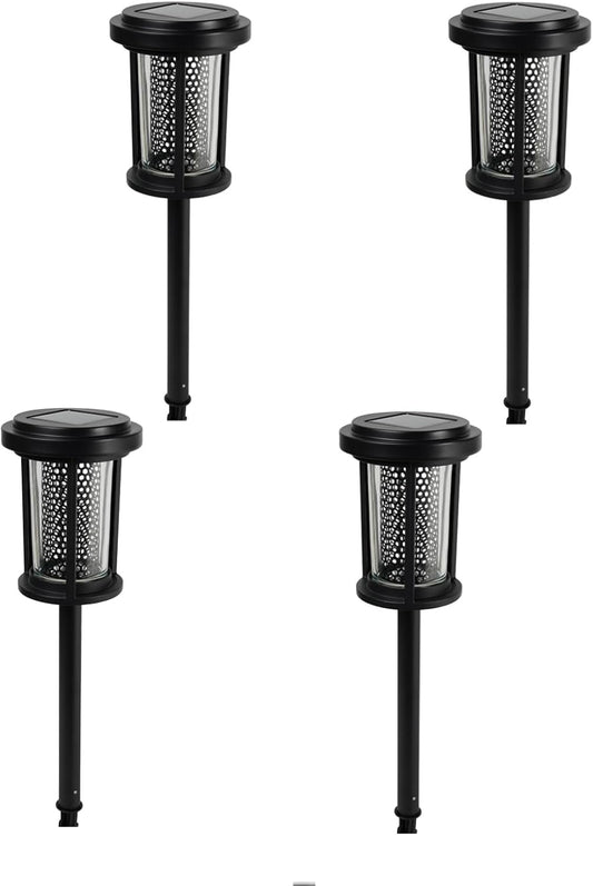 EcoGreen Outdoor Pathway Solar Light, 4pcs Pack,Garden Patio Balcony Walk Way Lights, Aluminum Leg, 5000K Daylight, IP65 Waterproof, 2.44*13.4in