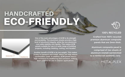 METALPLEX Palm Tree Metal Wall Art - Durable And Rust-free Indoor & Outdoor Aluminum Composite Wall Decor - Home Decor Wall Art For Living Room And Bedroom Decorations - Black (23"x14.7")