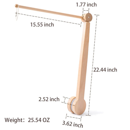 Baby Crib Mobile Arm,HBM Wooden Mobile Arm for Crib Mobile Hanger for Crib Baby Girl Nursery Decor