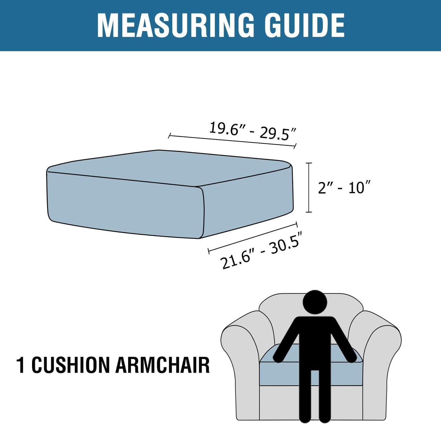 H.VERSAILTEX Velvet Stretch Couch Cushion Cover Plush Cushion Slipcover for Chair Cushion Furniture Protector Seat Cushion Sofa Cover (1 Piece Armchair Cushion Covers, Burnt Brick)