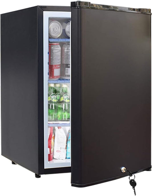 SMETA 12V RV Refrigerator 1.7 Cu.Ft Mini Camper Fridge with Lock and Key AC/DC 110V/12v Quiet