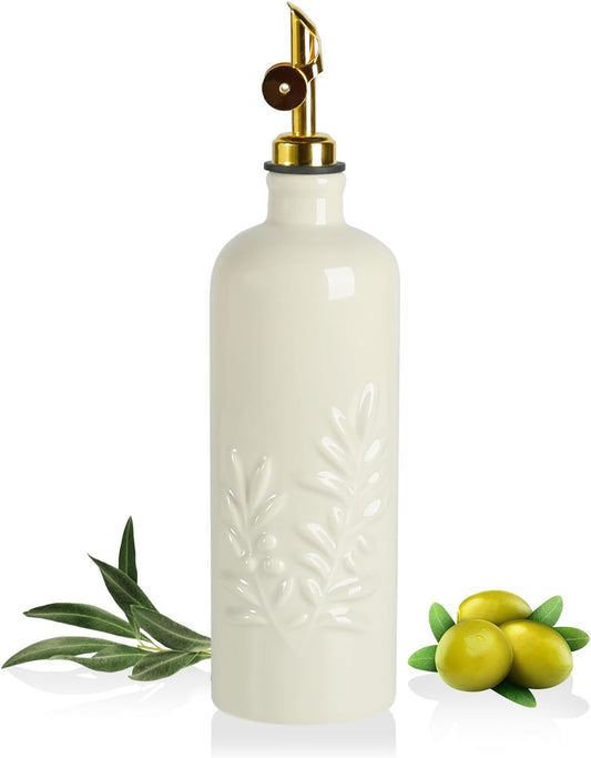 Sweejar 18 Oz Oil Dispenser for Kitchen with Gravity Spout, Ceramic Olive Oil Dispenser Bottle