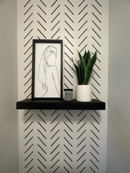 Joel's Antiques 18 Inch Wooden Floating Shelves for Wall - 18x8x2 in - Made of Natural Wood - Short Heavy Duty Rustic Wall Shelves for Bedroom - Perfect for Living Room, Kitchen - Black