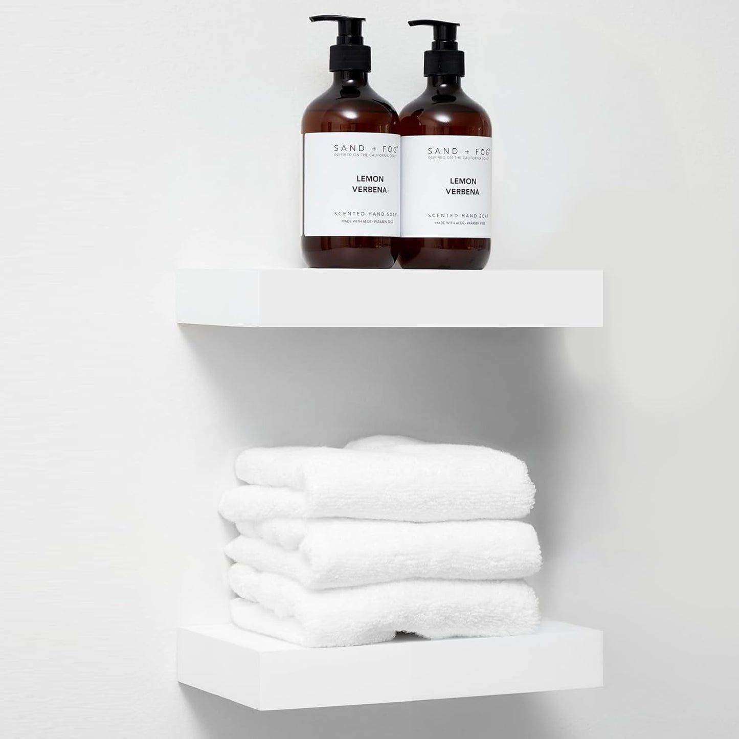 Homeforia White Floating Shelf 12 inch, High End Solid Real Wood Small 12inch Floating Shelves for Wall Mounted, White Wooden 12 in Floating Shelves, Heavy Duty Bracket, 12 X 6.5 X 1.75 inch, Set of 4