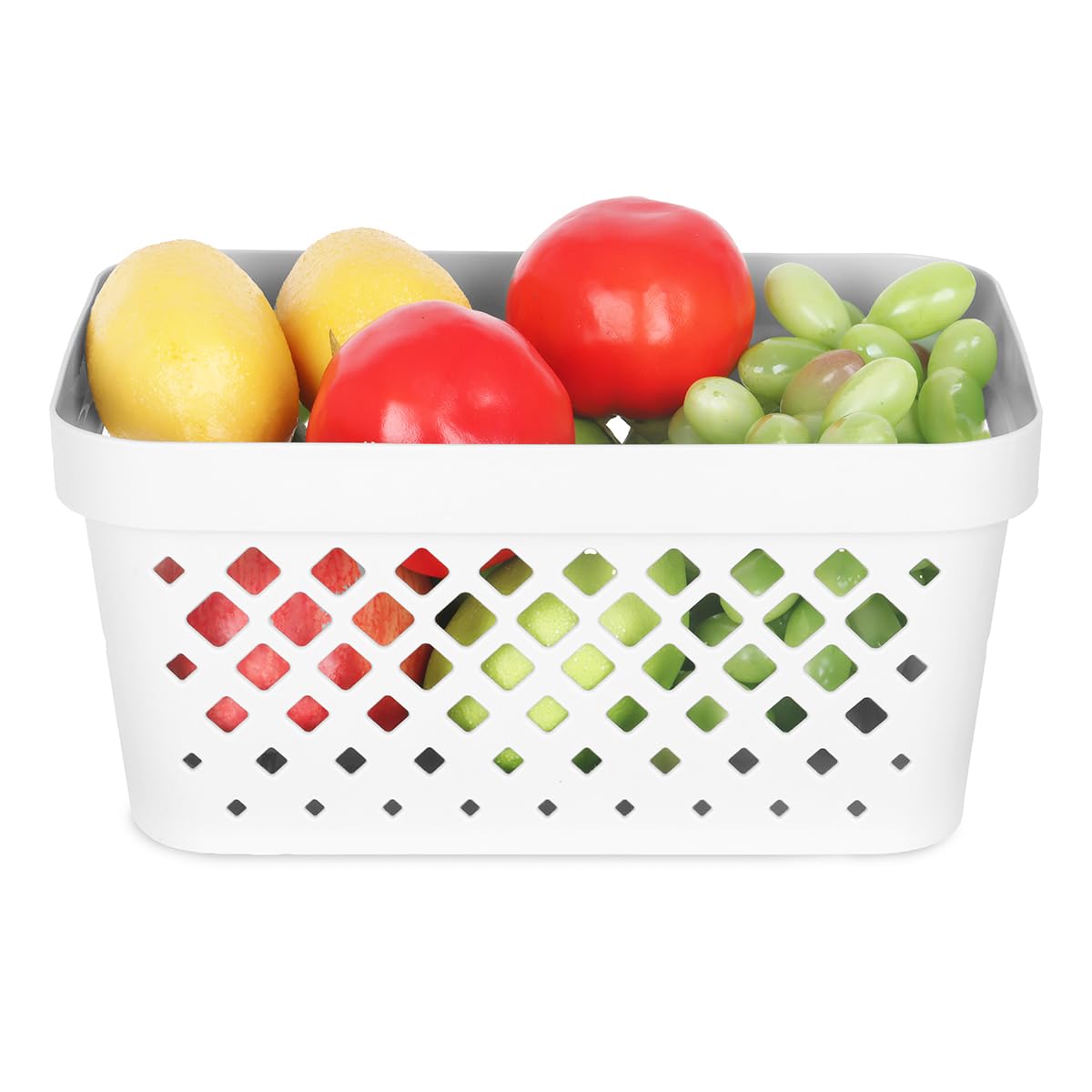 Glad Plastic Baskets for Organizing, Set of 6 | Pantry Storage for Under Counter, Linen Closet, and