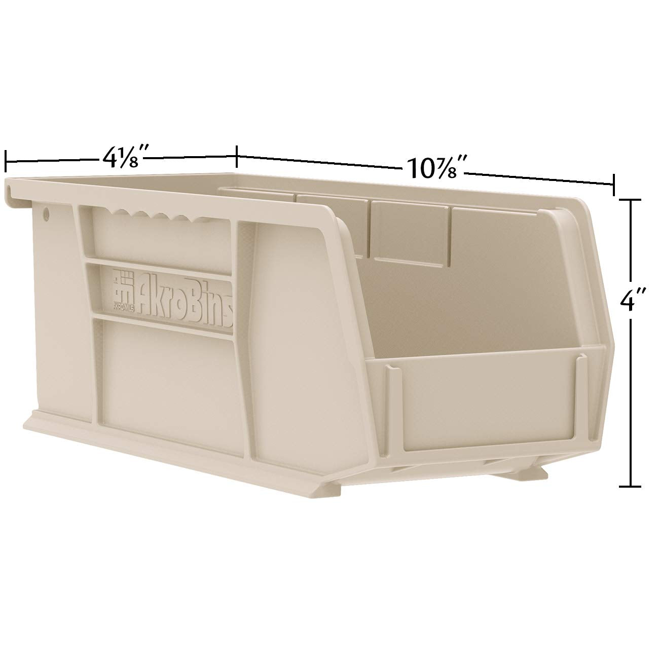 Akro-Mils 30224 AkroBins Plastic Storage Bins, 11"x 4"x 4", Black, 12-Pack