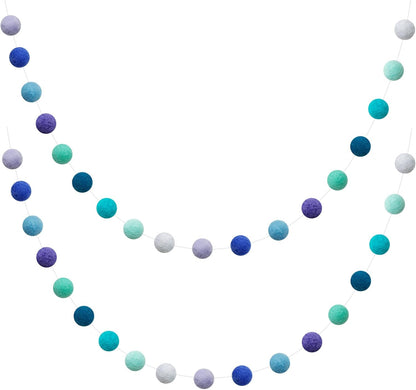 Felt Ball Garland Misscrafts 9.8 Feet 100% Wool Roving Pom Pom Garland 20mm Colorful for Baby Shower Grand Opening Party Festivals Room Decorations