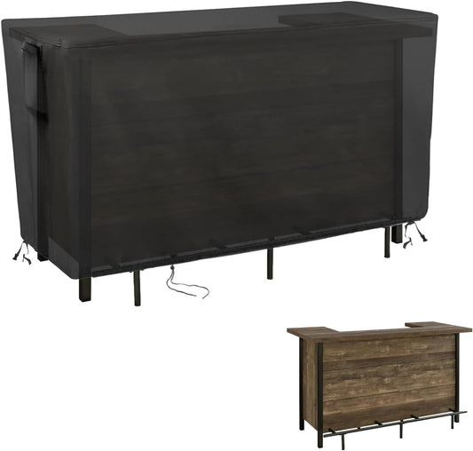 Kingling Outdoor Table Cover for Bar Table, 72 Inch Waterproof Patio Bar Cover for Outdoor Prep
