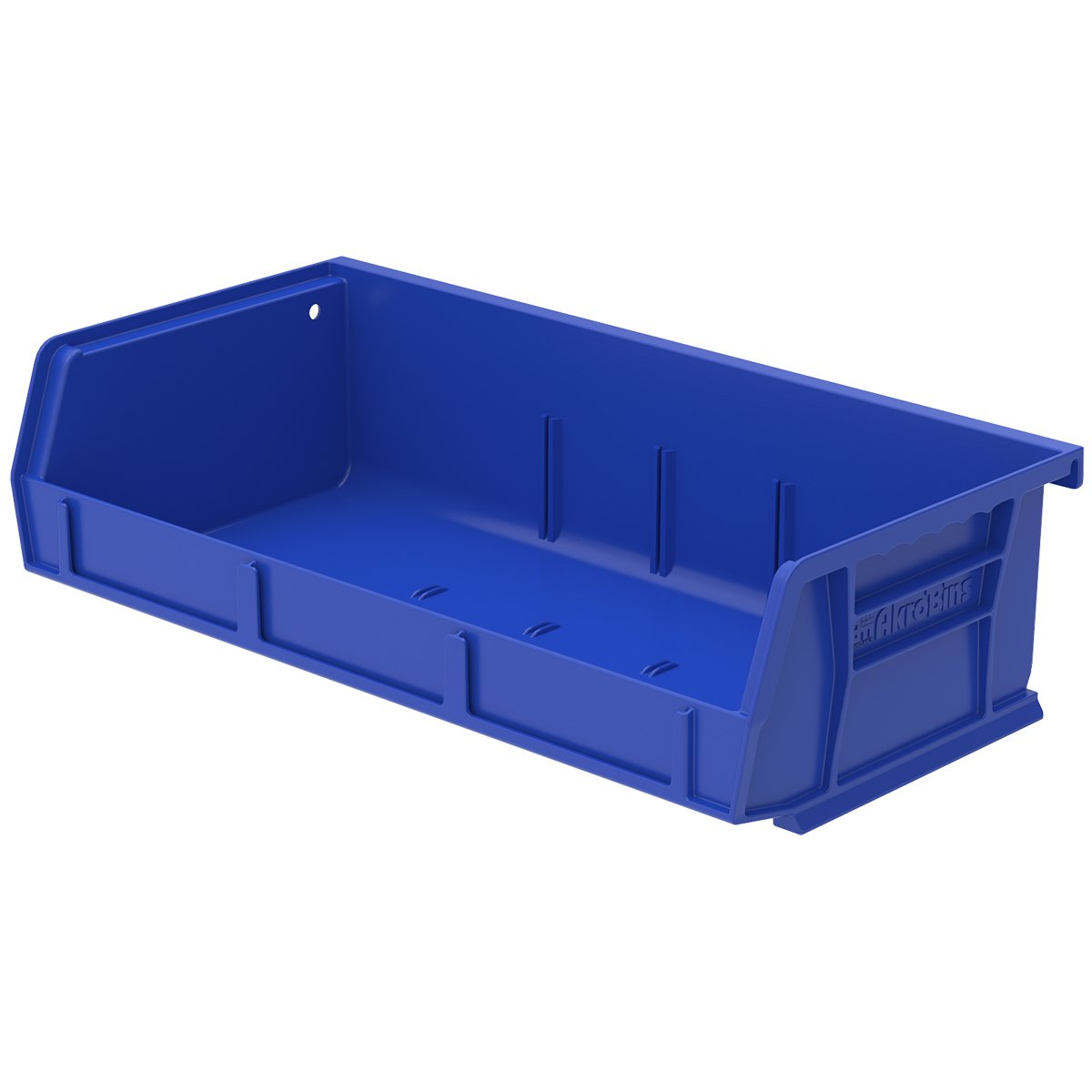 Akro-Mils 30232 AkroBins Plastic Storage Bins, 5"x11"x3", Blue, 8-Pack