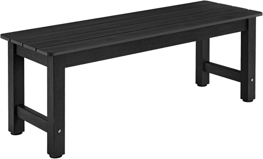 Outdoor Bench, 2-Person Poly Lumber Garden Bench, All-Weather Patio Bench Will not Rot and Fade for
